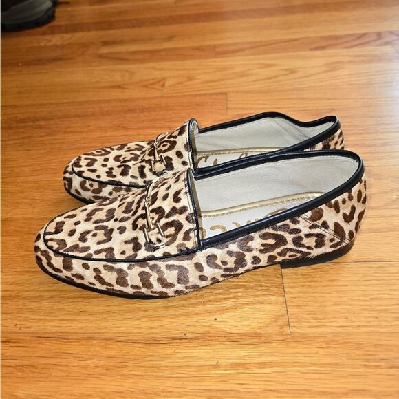 Sam Edelman Leopard Print Leather Flats Womans Size 7.5 - Picture 3 of 8